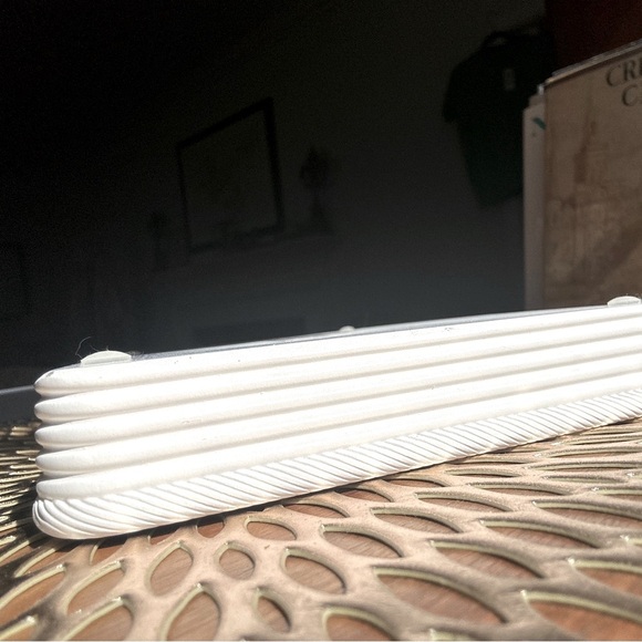 Anne Klein Home Modern White Rectangular Tray NEW - Picture 12 of 14